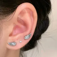 Women Shiny Crystal Angel Wings Earring Luxury Zircon Wing Earrings Punk Ear Studs Jewelry Gifts - Image 3