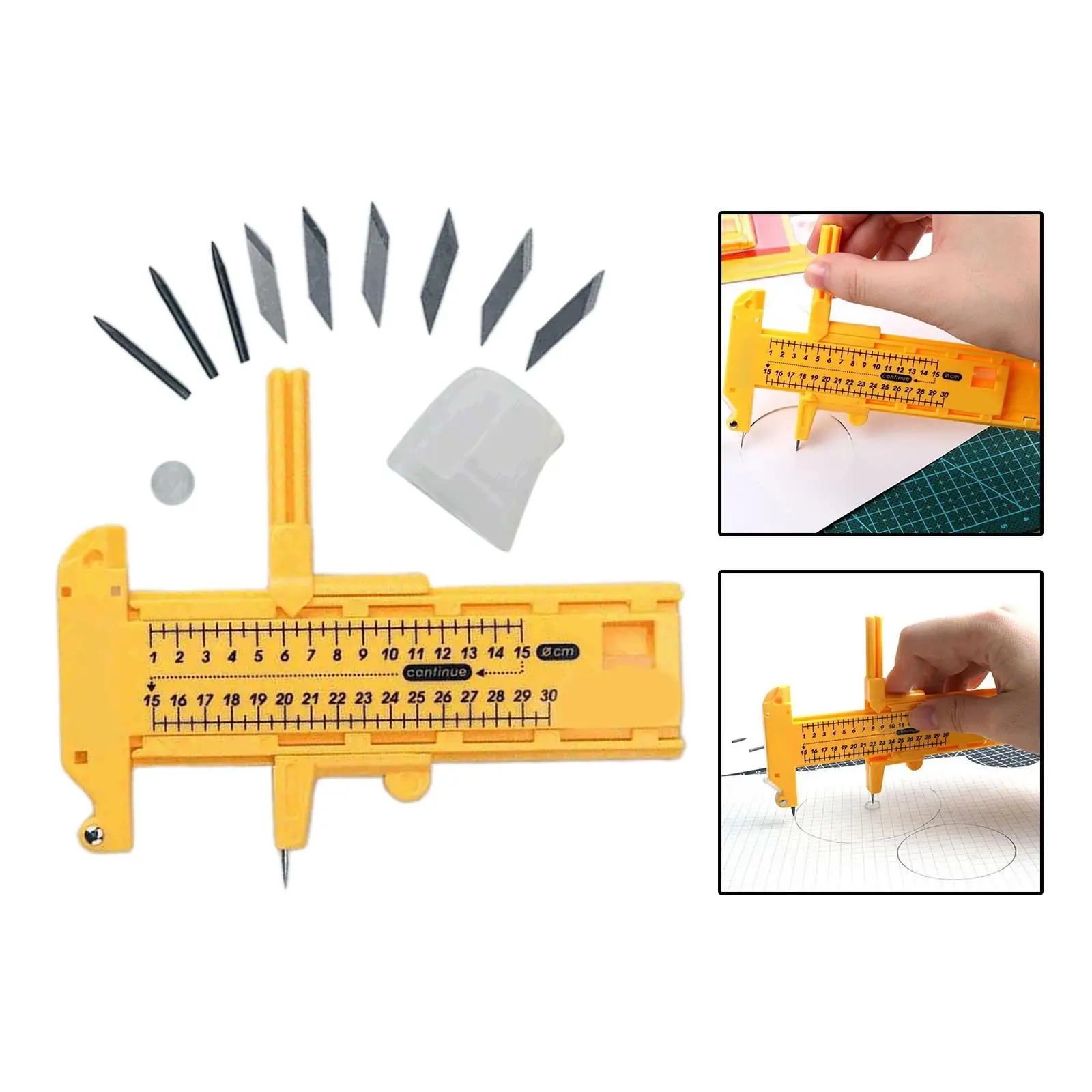 Paper Cutter Circular Cutter Rotary Compass Circle Cutter Paper Cardboard Vinyl Leather Art Craft Tool 10mm To 300mm Handmade DIY Cutter Supplies