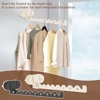 Foldable Clothes Rack Wall Mounted Drying Rack Aluminum Alloy Clothes Organization Collapsible Drying Racks for Laundry Room 2