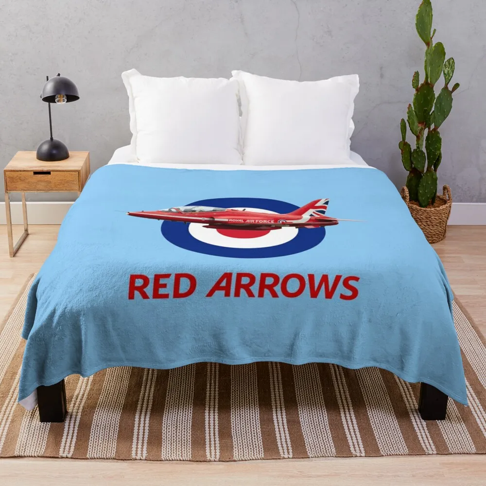 

RAF Red Arrows and Roundel Throw Blanket Flannel Blanket Soft Big Blanket Moving Blanket Soft Bed Blankets