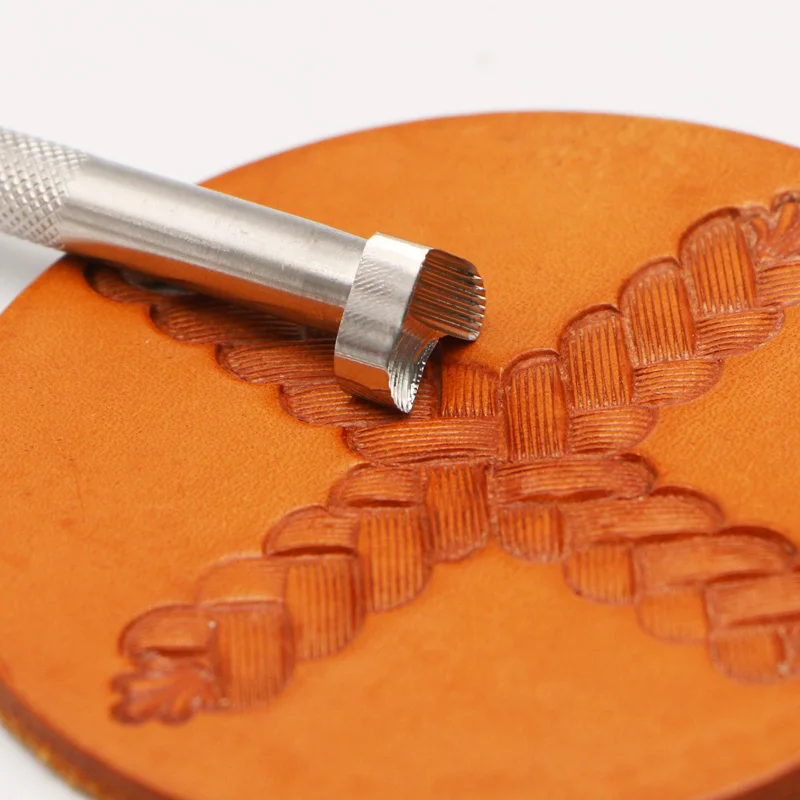 Leather Work Stamping Tool Carving V-woven rope rim X177 Stamp Tool Carving Leather Craft Zhongjiang 304 Stainless streel Stamps