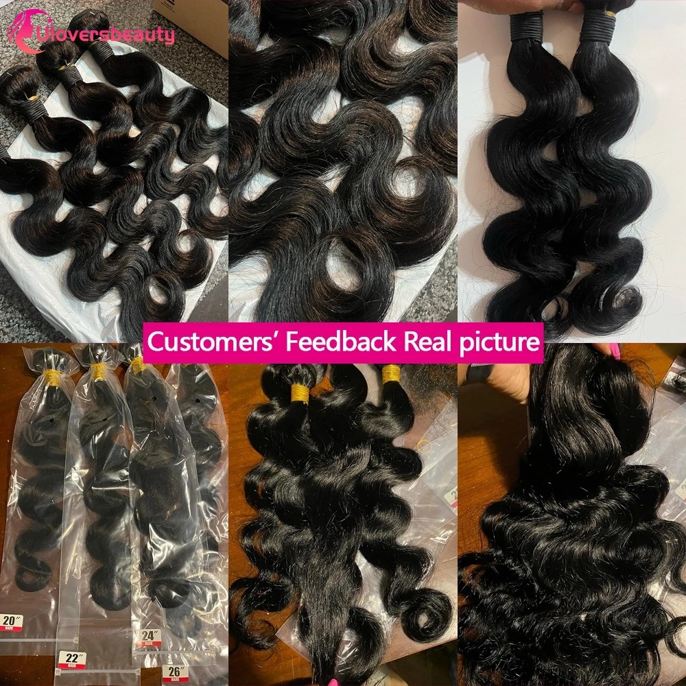 Body Wave Human Hair Bundles And Weaves 24 30 40 Inch Body Wave Bundles Brazilian Natural Black 12A Raw Hair Bundles For Women 3
