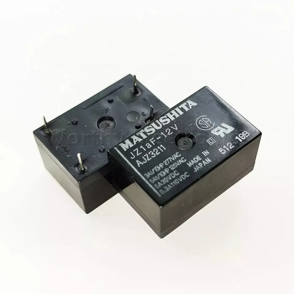 

Free Shipping 10PCS/LOT 12VDC 5A 4PIN Relay JZ1AF-12V-TV AJZ3211