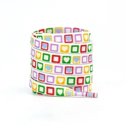 Romantic Pink Heart Shoelaces for Valentine's Day Sneakers (Colorful love - 26)