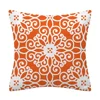 Nordic orange and white classic pattern linen pillowcase sofa cushion cover home decoration can be customized for you 40x40 4