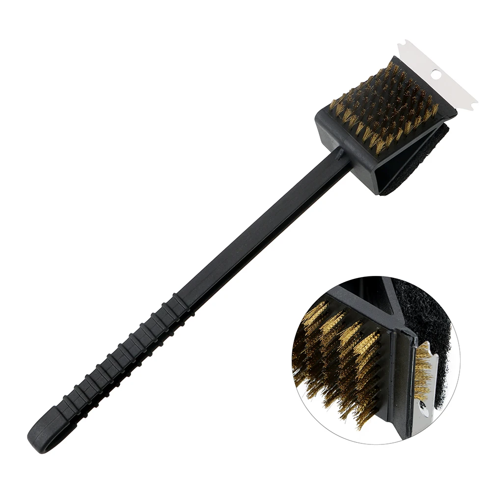 Barbecue Cleaning Tools 3 in 1 Corner Copper Wire Brush BBQ Tool Barbecue Grill Oven Cleaning