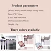 Makeup Mirror Set with Lid Dustproof Organizer Lighted Makeup Brush Set Mirror for Bloggers 6
