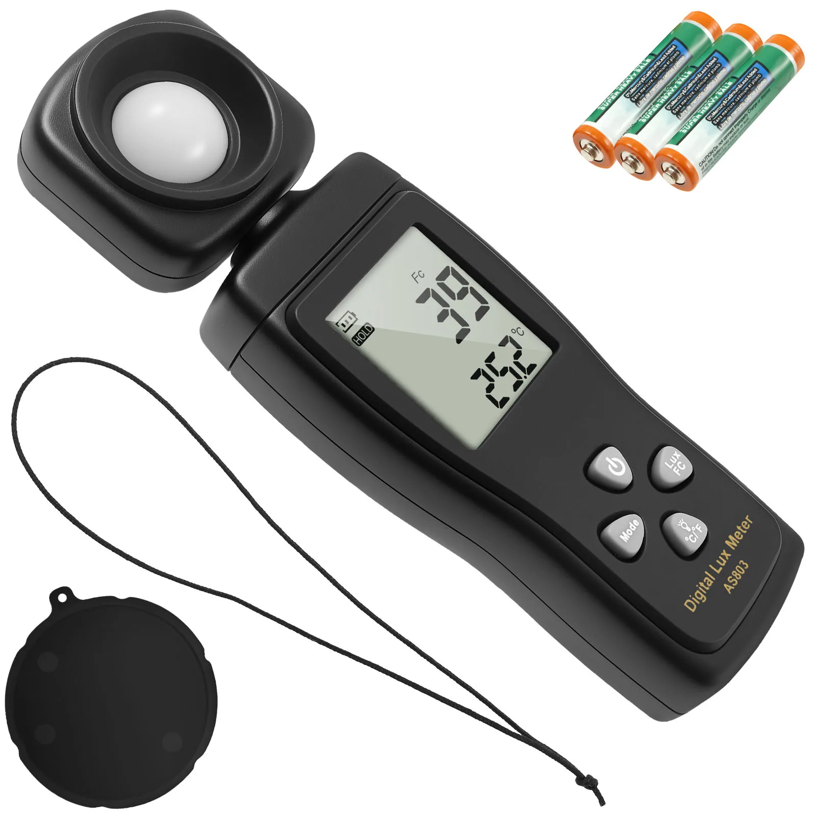 Digital Lux Meter - 0-200,000 Lux Light Meter For Home, Farm & Stage Lighting