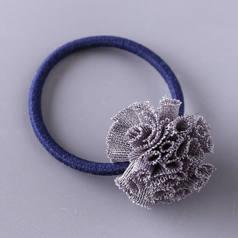 2pcs Korean Cute Silk Flower Handmade Small Flower Ball Hair Band Princess Baby Hair Tie Headwear Girls Kids Hair Accessories