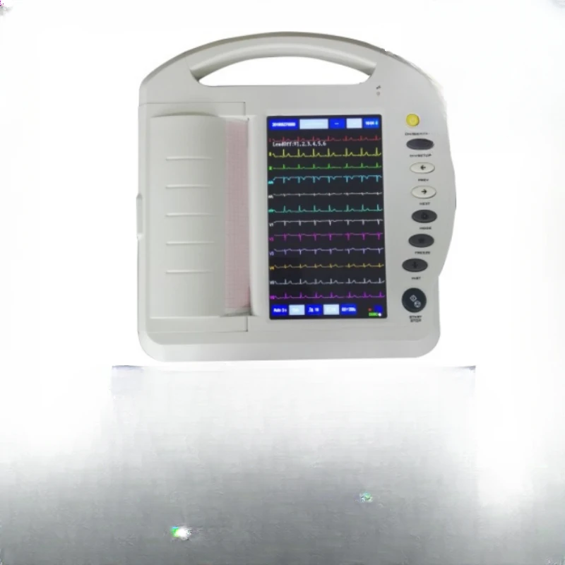 

Ten-inch touch-screen digital twelve-channel electrocardiograph with the same model in the hospital; medical convenient