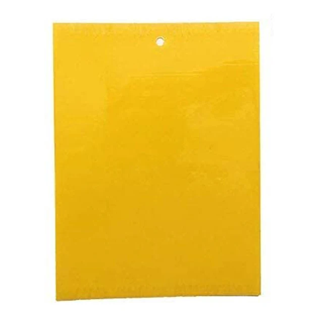 10 Cm X 20 Ragadós Rovarlemez Erős Rovarcsapda Kétoldalas Sárga Kerti Gyümölcsös Üvegházhatású Mezőgazdasági Rovarok Táblája - Image 3