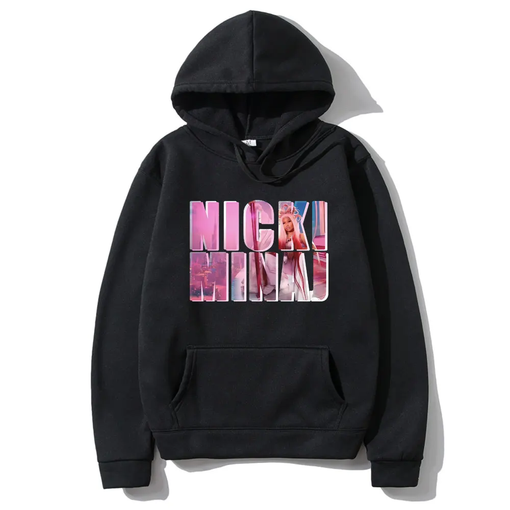 Rapper Nicki Minaj Pink Friday 2 Graphic Hoodie Men Women Hip Hop Fashion Streetwear Men's Vintage Casual Fleece Cotton Hoodies