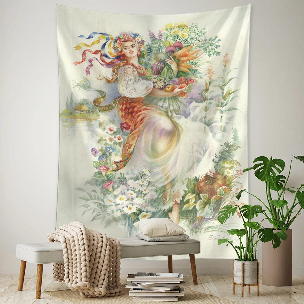 

Nordic style tapestry wall hanging Bohemian aesthetic room mysterious abstract art dormitory home decoration