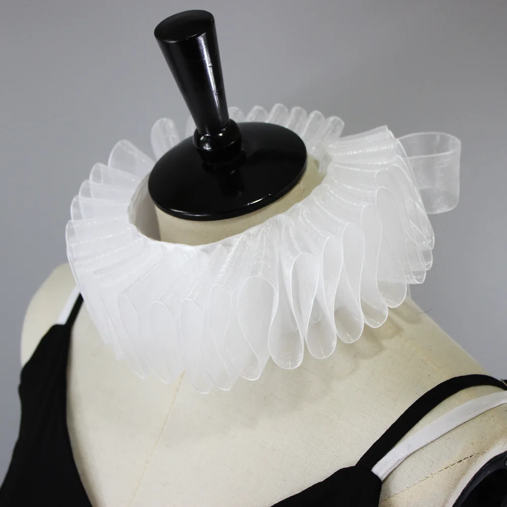 

Fashion White Fake Collars Women Shirt Detachable Collars Sweater Half Shirt Blouse False Collars Neck Ruff Shawl Faux Collar