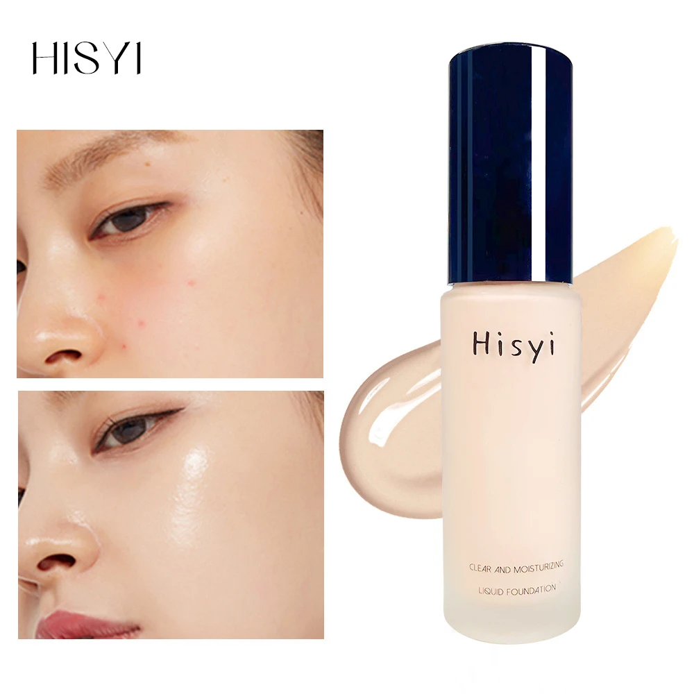Liquid foundation naturally covers flaws without sticking powder, plain face cream, transparent foundation, conceals blemishes 6