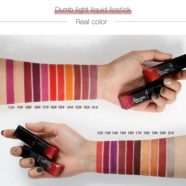 Waterproof Velvet Matte Liquid Lipstick 17 Colors Long Lasting Non Stick Cup Kissproof Highly Pigmented Gift for Women