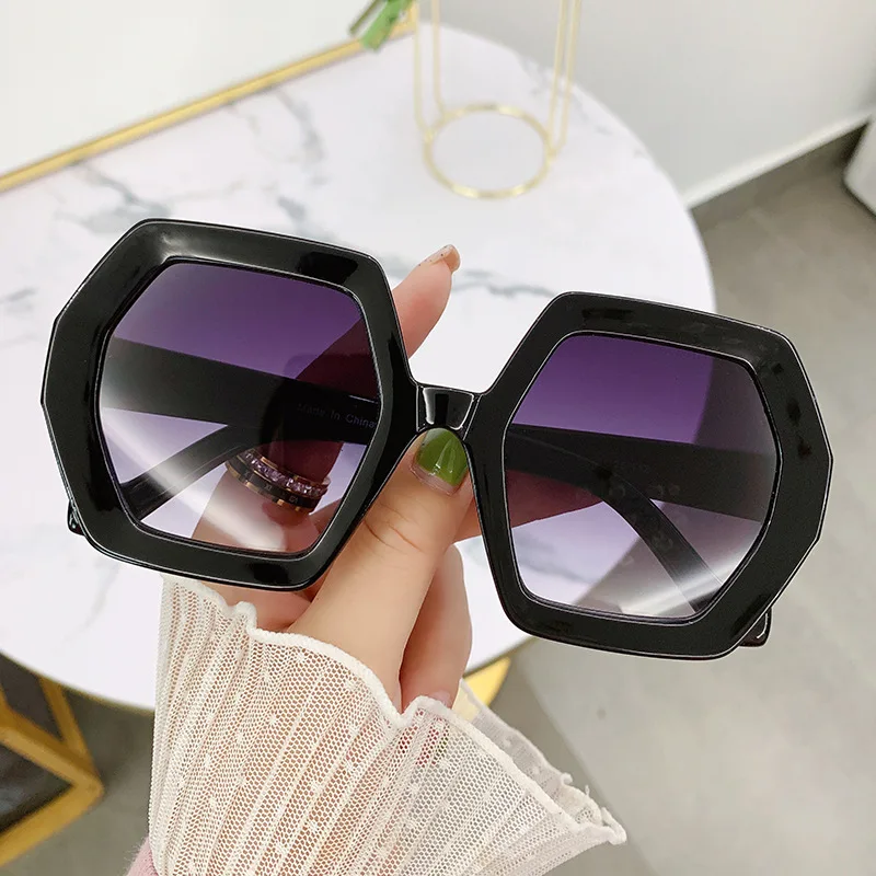 2024 Newest Design Irregular Frame Oversized Sunglasses Women Sun