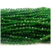 Veemake Dark Green Chrome Diopside Round Faceted Natural Stone Small Jewelry Beads 08269 5