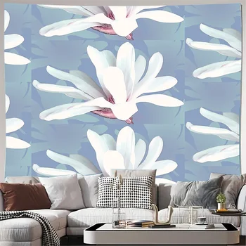 ผ้าแขวนผนังลายโบฮีเมียน ลายดอกไม้ธรรมชาติ ลายป่าไม้ ตกแต่งห้องสไตล์วินเทจ ผ้าแขวนผนังขนาดใหญ่ ของตกแต่งบ้าน ของตกแต่งห้องนั่งเล่น 1