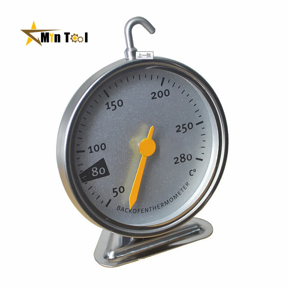 Stainless Steel Oven Thermometer Hang Stand Dial Baking BBQ Cooking Meat Food Temperature Measurement Kiechen Supply thermometer hygrometer hygrometer thermometer food thermometer bbq thermometer