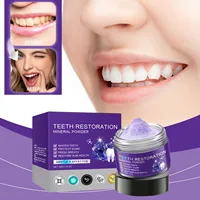 Purple Brightening Powder Conceals Stains No Sensitivity Toothpaste Whitening Powder For Coffee, Tea, Wine, And Tobacco Stains 1