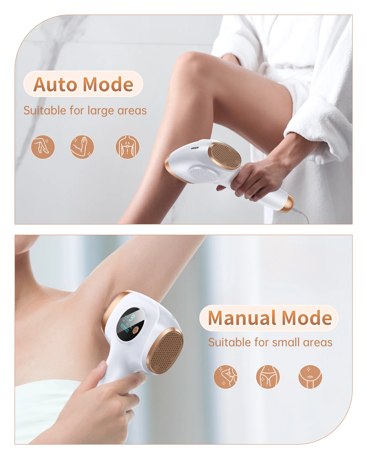 IPL Hair Removal Laser 999999 Flashes 3 in 1 Permanent Painless Epilator Whole Body Treament at Home Hair Remover For Men Women 4