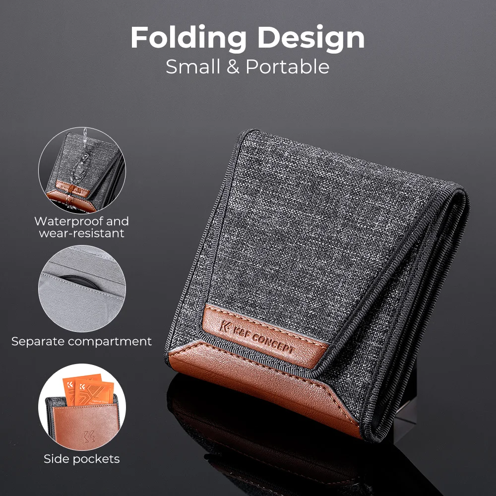 Camera Lens Filter Circular Polarizing Filter Photography Filter K&F Concept Netural Density ND4 MCUV CPL Camera Filter Kit 49-82mm Circular Polarizer Lens Filter Sets With Lens Bag