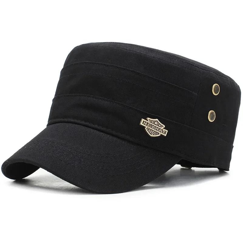 Mens Baseball Cap  Flat Caps  Spring Autumn Tactical Hat Men's Flat Top Cotton Cap Sports Leisure Hats - 6