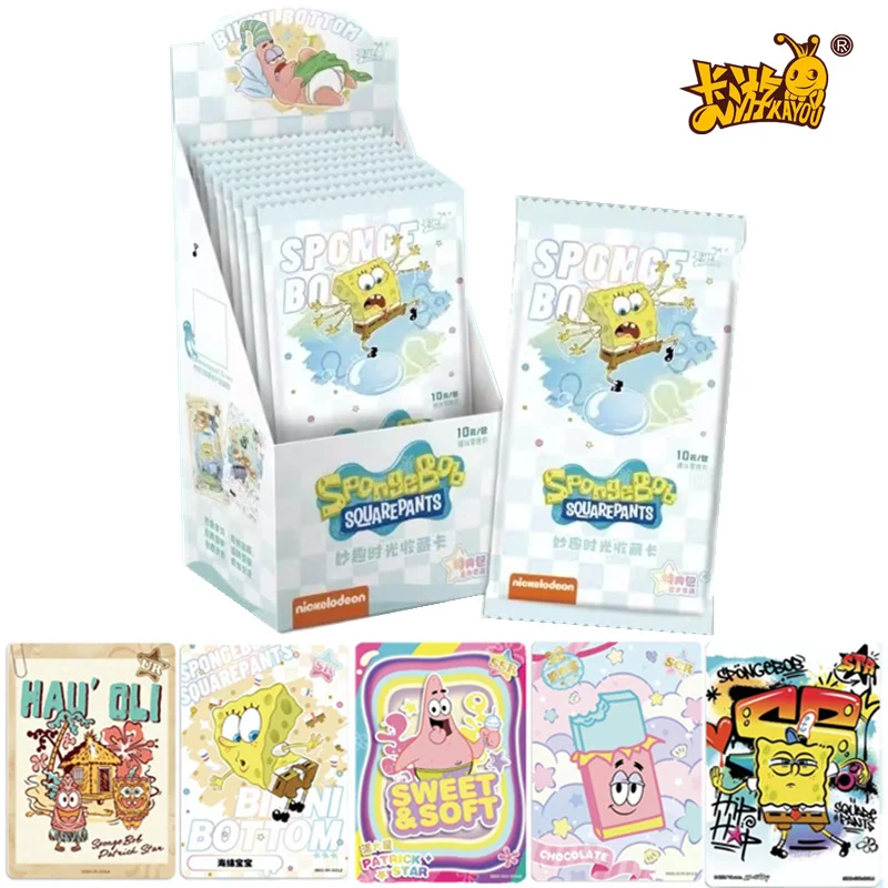 Kyou Anime Spongebob Squarepants Card Figure Collection Carte Collezionabili Cartoon Figure Cute Funny Bikini Beach Collection Cards