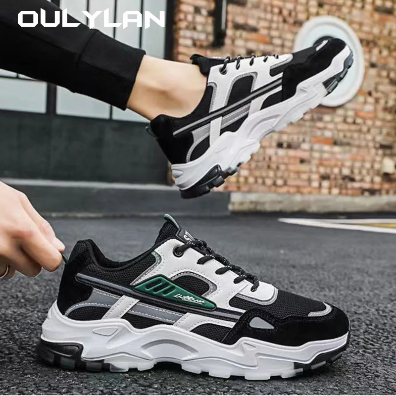 NEW Men's Breathable Mesh Running Sneakers Running Shoes Outdoor Anti-skid Sports Running Shoes Men Fashion Sports Shoes 2024