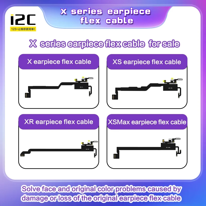 I2C I6S 수신기 FPC 감지 어댑터 이어폰 투광 조명 플렉스 감지 보드 IPhone X- 12 Pro Max Face ID Truetone Repair
