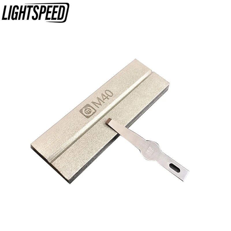 

Amaoe Grindstone M40 Gold Steel Whetstone Used For Correction Tweezers Grinding Blade Double-sided Use Tweezers Repair Tool