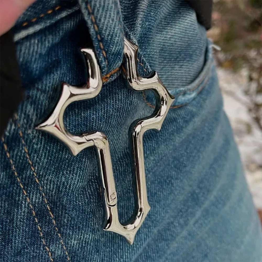 Y2KCrossCarabinerKeychainReligiousCrucifixGrungeClaspKeyClipEDCGiftDadBoyfriendMenCampingHikingOutdoorClimber-AliExpress36