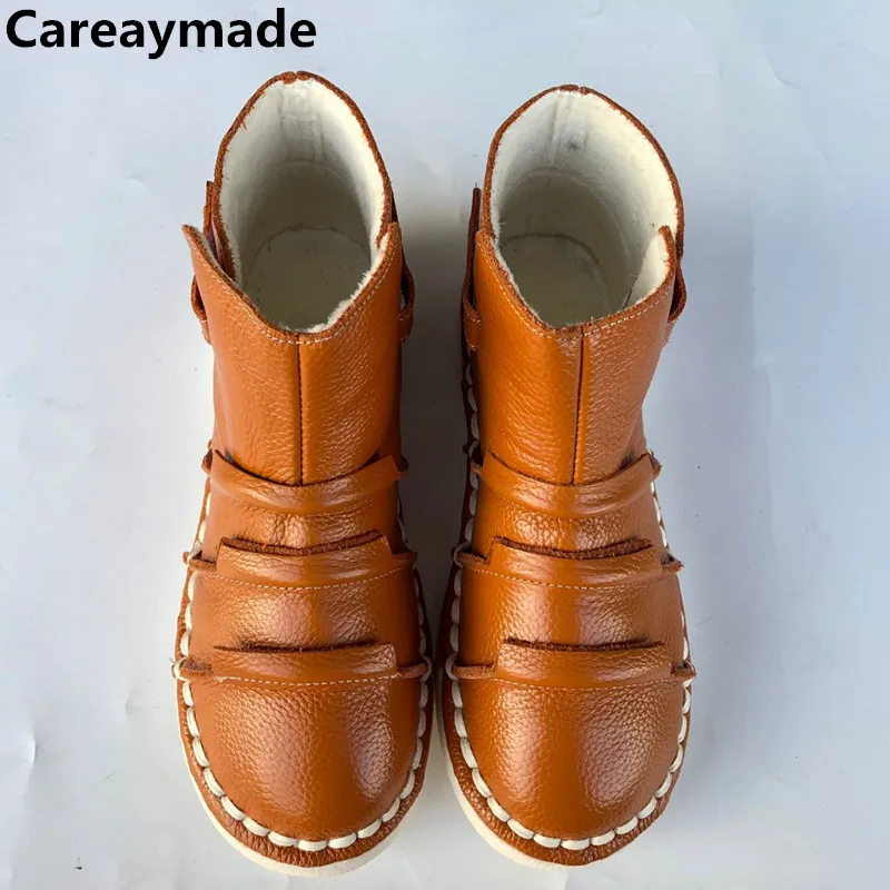 

Careaymade-New Genuine leather shoes,Pure handmade ankle boot,The retro art mori girl shoes, Fashion retro boots ,any colors