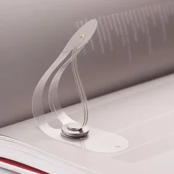 Compact LED Reading Bookmark: Portable and Flexible Book Clip Light (Ivory white)