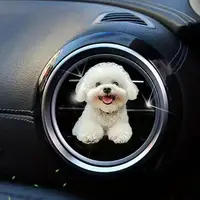 Hoodie Puppy Car Air Outlet Clip Decor Aromatherapy Sheets Solid Air Freshener 2D Flat Cartoon Auto Interior Ornaments - Image 4