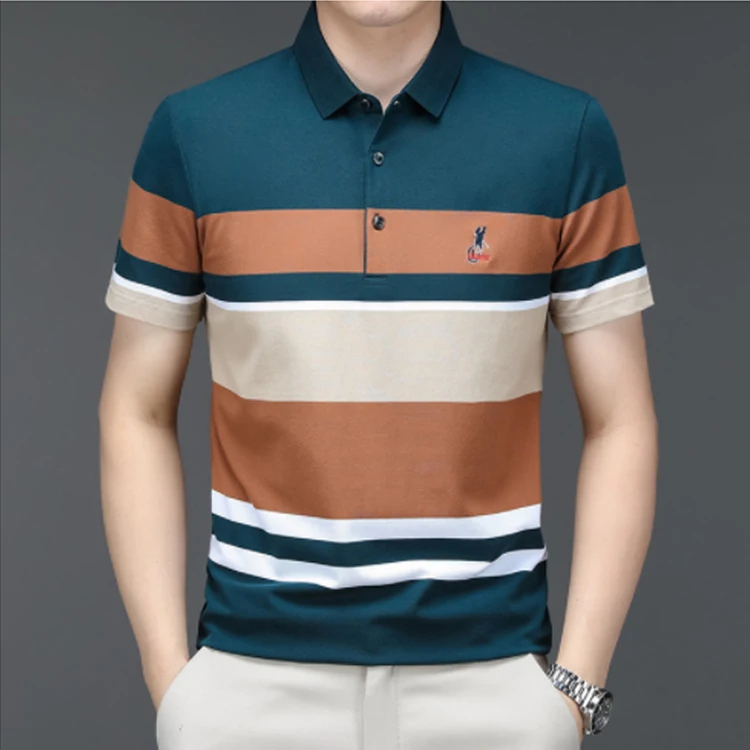 Summer New Men Polo Shirt High Quality brand cotton Short Sleeve men's polo shirt Business casual striped shirt polo men tops 14 Sa8637311913c450681429969068570cd8