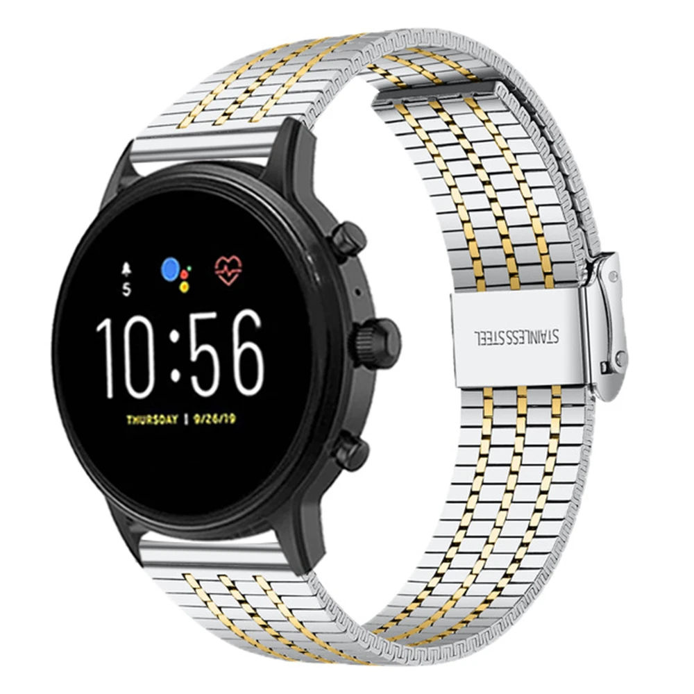 Premium Stainless Steel Watch Strap - Universal 22mm Metal Bracelet Band Accessories