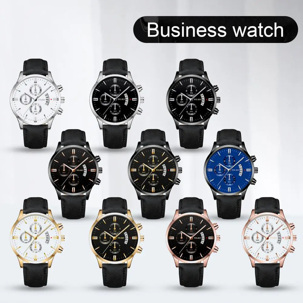 

Practical Quartz Wristwatch Couple Item Analog Watch Trendy Quartz Movement Stainless Steel Quartz Chronograph Watch