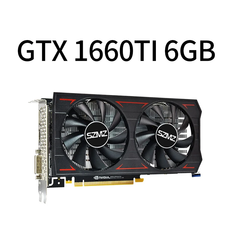 GTX1660TI 6 ГБ SZMZ новая Видеокарта GTX 1660 Ti 6 Гб видеокарта GDDR6 192 бит с портом HDMI DP DVI видеокарта