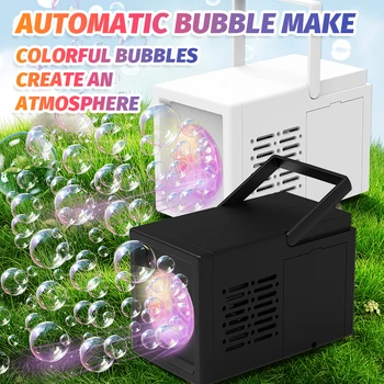 10 hole fully automatic bubble blowing handheld electric bubble machine toy outdoor birthday without battery and bubble water 2