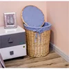 Large Dirty Clothes Basket Rattan Storage with Lid Clothes Basket Sundries Toys Storage Bucket Multi-Purpose Storage Baskeks 3