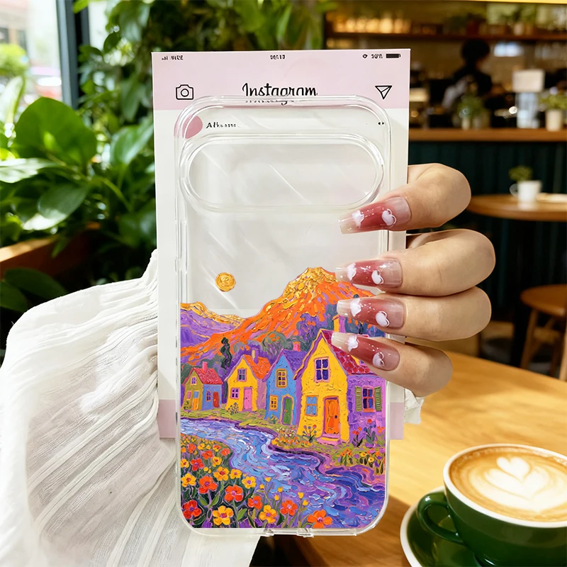 Oil Painting Scenery Soft Clear Phone Case