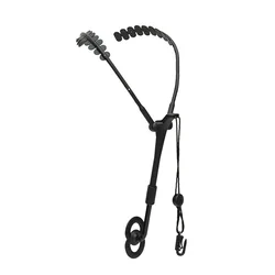 Enhanced Saxophone Shoulder Harness with Comfortable Neck Strap & Hook for Woodwind Instruments (Black)