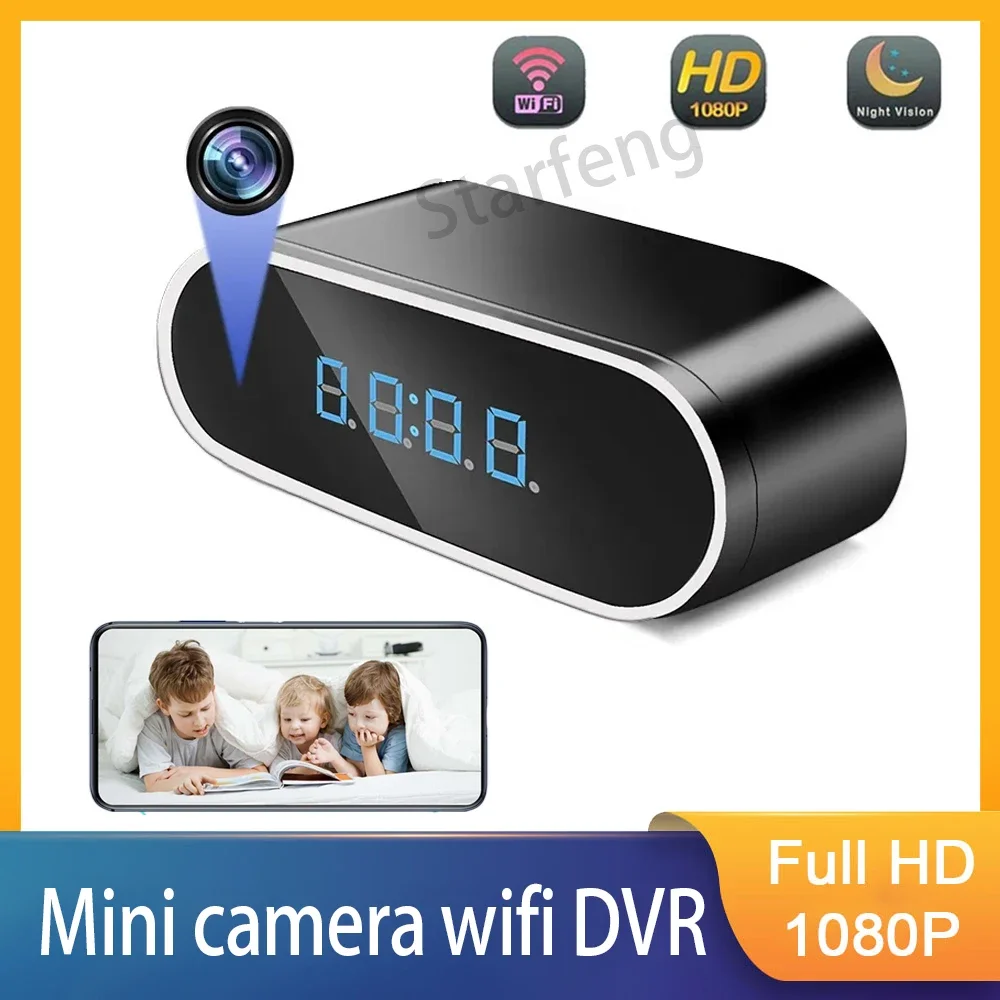 

Мини-камера с часами Full HD 1080P, Wi-Fi, ночным видением