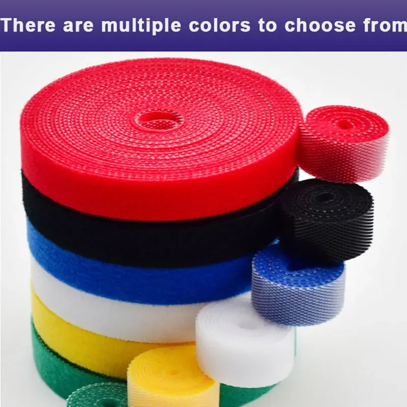 Reusable 5M Nylon Hook & Loop Cable Organizer Strap
