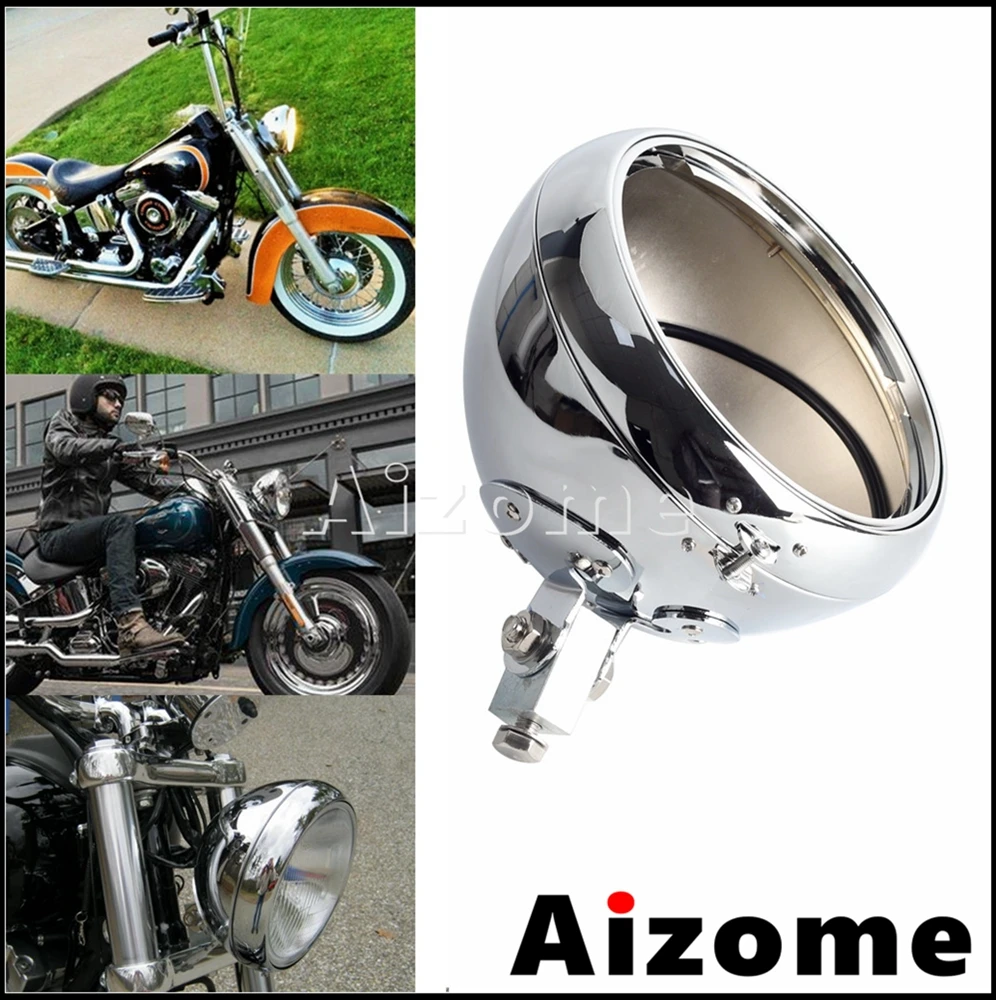 

Универсальный мотоциклетный чехол для передней фары, 7 дюймов, чехол для передней фары Harley Heritage Fat Boy Softail 1986-2014