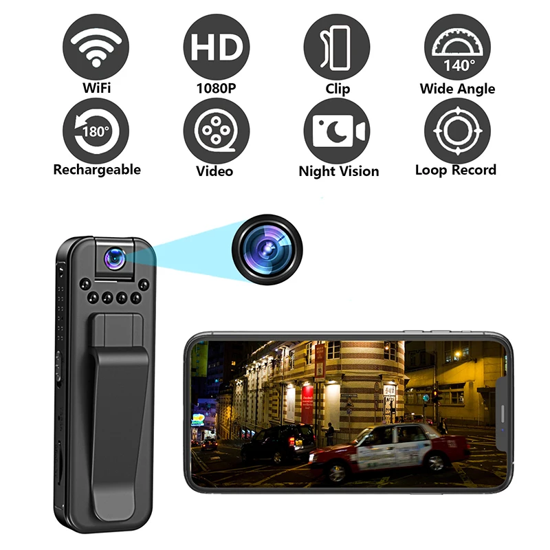 HD 1080P Mini Camera Portable Small Digital Video Recorder Police BodyCam Infrared Night Vision Video Surveillance Camcorder