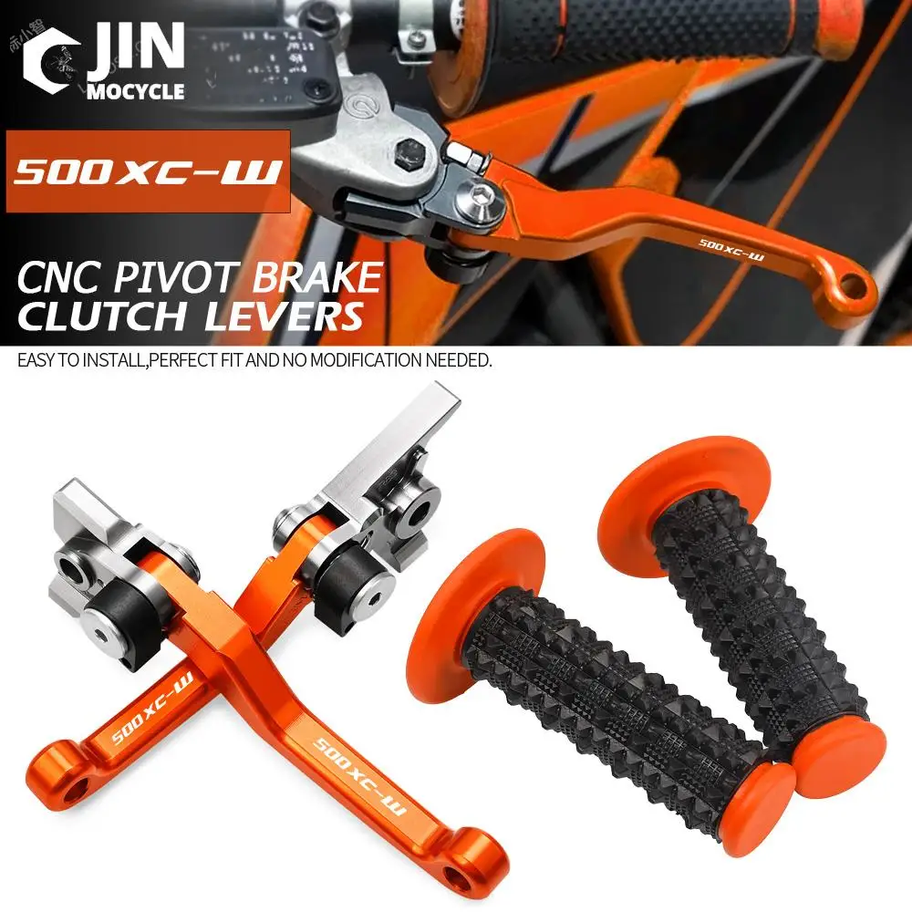 

Motocross Non-slip Hand Grips Handlebar CNC Dirt Bike Brake Clutch Levers Motorcycle For 500XCW 500XC-W 500 XC-W 2014 2015 2016