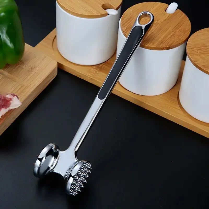 Kitchen Gadgets Multifunction Zinc Alloy Meat Hammer Two Sides Loose Tenderizers Portable Steak Pork Tools 083